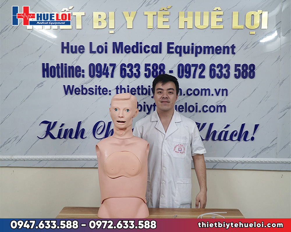 Mô hình thực tập mở khí quản, đặt ống nội khí quản, đặt sonde dạ dày